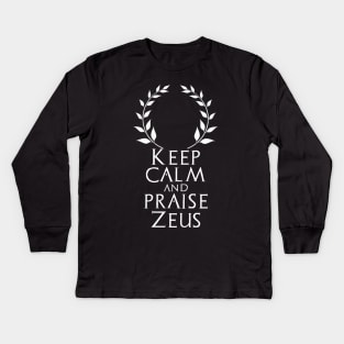 Ancient Greek God Zeus Myth Classical Mythology Religion Kids Long Sleeve T-Shirt